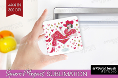 Preppy Valentine Magnet Sublimation - Hand Drawn Valentines Product Image 1