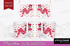 Preppy Valentine Mug Wrap - Hand Drawn Valentines Day Mug Product Image 1