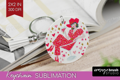 Preppy Valentine Keychain PNG - Hand Drawn Valentines Day Product Image 1