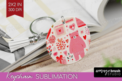 Preppy Valentine Keychain PNG - Hand Drawn Valentines Day Product Image 1