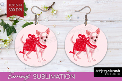 Preppy Valentine Round Earrings - Hand Drawn Valentines Day Product Image 1