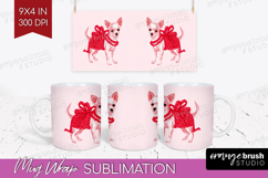 Preppy Valentine Mug Wrap - Hand Drawn Valentines Day Mug Product Image 1