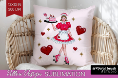 Preppy Valentine Pillow Sublimation - Hand Drawn Valentines Product Image 1