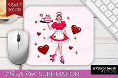 Preppy Valentine Mouse Pad Sublimation - Hand Drawn Day PNG Product Image 1