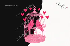 Pink Girly Valentines Clipart | Valentine's Day PNG Product Image 2