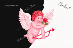Pink Girly Valentines Clipart | Valentine's Day PNG Product Image 2