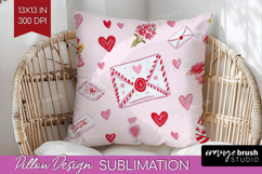 Preppy Valentine Pillow Sublimation - Hand Drawn Valentines Product Image 1
