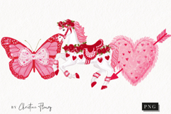 Pink Girly Valentines Clipart | Valentine's Day PNG Product Image 1