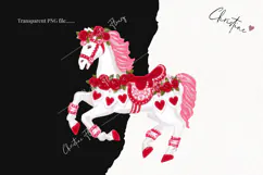 Pink Girly Valentines Clipart | Valentine's Day PNG Product Image 2