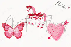 Pink Girly Valentines Clipart | Valentine's Day PNG Product Image 3