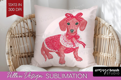 Preppy Valentine Pillow Sublimation - Hand Drawn Valentines Product Image 1