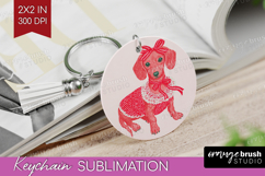 Preppy Valentine Keychain PNG - Hand Drawn Valentines Day Product Image 1