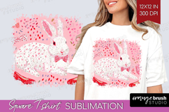 Preppy Valentine Square Tshirt Background - Hand Drawn Day Product Image 1