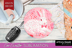 Preppy Valentine Car Coaster - Hand Drawn Valentines Day PNG Product Image 1