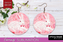 Preppy Valentine Round Earrings - Hand Drawn Valentines Day Product Image 1