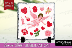 Preppy Valentine Slate PNG - Hand Drawn Valentines Day Slate Product Image 1