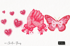 Pink Girly Valentines Clipart | Valentine's Day PNG Product Image 1
