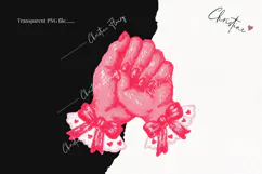 Pink Girly Valentines Clipart | Valentine's Day PNG Product Image 2