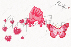 Pink Girly Valentines Clipart | Valentine's Day PNG Product Image 3