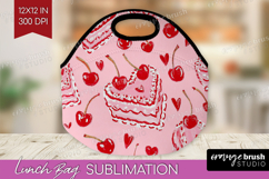 Preppy Valentine Lunch Bag - Hand Drawn Valentines Day Lunch Product Image 1
