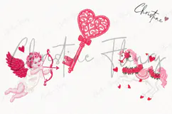 Pink Girly Valentines Clipart | Valentine's Day PNG Product Image 3