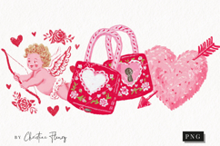 Pink Girly Valentines Clipart | Valentine's Day PNG Product Image 1