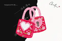 Pink Girly Valentines Clipart | Valentine's Day PNG Product Image 2