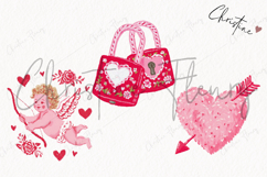 Pink Girly Valentines Clipart | Valentine's Day PNG Product Image 3