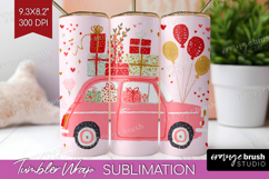 Preppy Valentine Tumbler Wrap - Hand Drawn Valentines Day Product Image 1