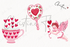 Pink Girly Valentines Clipart | Valentine's Day PNG Product Image 3