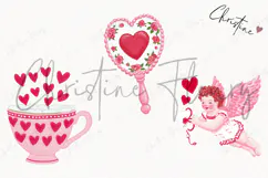 Pink Girly Valentines Clipart | Valentine's Day PNG Product Image 3