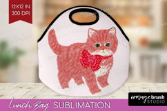 Preppy Valentine Lunch Bag - Hand Drawn Valentines Day Lunch Product Image 1