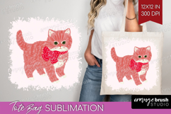 Preppy Valentine Tote Bag - Hand Drawn Valentines Day Tote Product Image 1