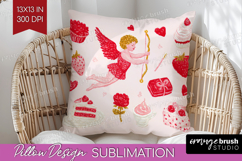 Preppy Valentine Pillow Sublimation - Hand Drawn Valentines Product Image 1