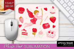 Preppy Valentine Mouse Pad Sublimation - Hand Drawn Day PNG Product Image 1