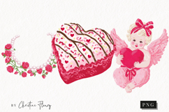 Pink Girly Valentines Clipart | Valentine's Day PNG Product Image 1