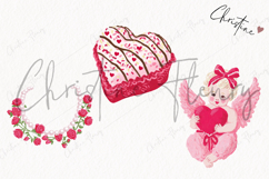 Pink Girly Valentines Clipart | Valentine's Day PNG Product Image 3