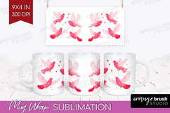 Preppy Valentine Mug Wrap - Hand Drawn Valentines Day Mug Product Image 1