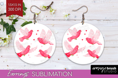 Preppy Valentine Round Earrings - Hand Drawn Valentines Day Product Image 1