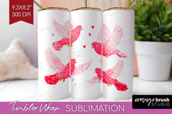 Preppy Valentine Tumbler Wrap - Hand Drawn Valentines Day Product Image 1