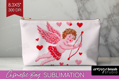Preppy Valentine Cosmetic Bag - Hand Drawn Valentines Day Product Image 1