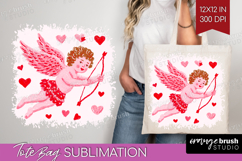 Preppy Valentine Tote Bag - Hand Drawn Valentines Day Tote Product Image 1