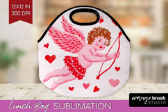 Preppy Valentine Lunch Bag - Hand Drawn Valentines Day Lunch Product Image 1