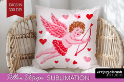 Preppy Valentine Pillow Sublimation - Hand Drawn Valentines Product Image 1