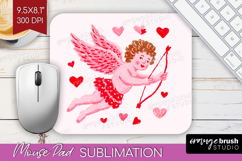 Preppy Valentine Mouse Pad Sublimation - Hand Drawn Day PNG Product Image 1