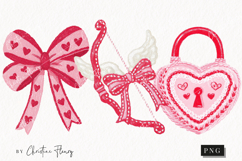 Pink Girly Valentines Clipart | Valentine's Day PNG Product Image 1