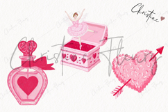 Pink Girly Valentines Clipart | Valentine's Day PNG Product Image 3