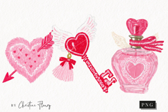 Pink Girly Valentines Clipart | Valentine's Day PNG Product Image 1