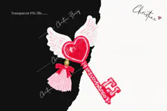 Pink Girly Valentines Clipart | Valentine's Day PNG Product Image 2