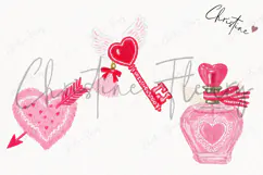 Pink Girly Valentines Clipart | Valentine's Day PNG Product Image 3